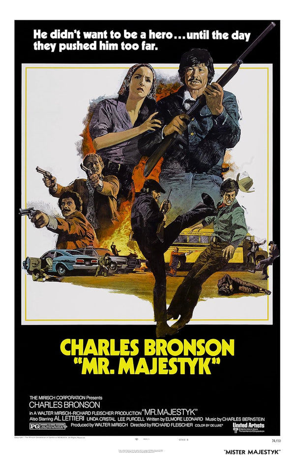 Mr. Majestyk (1974) - Action Crime Drama Movie Poster Movie Poster | Film Wall Art Print