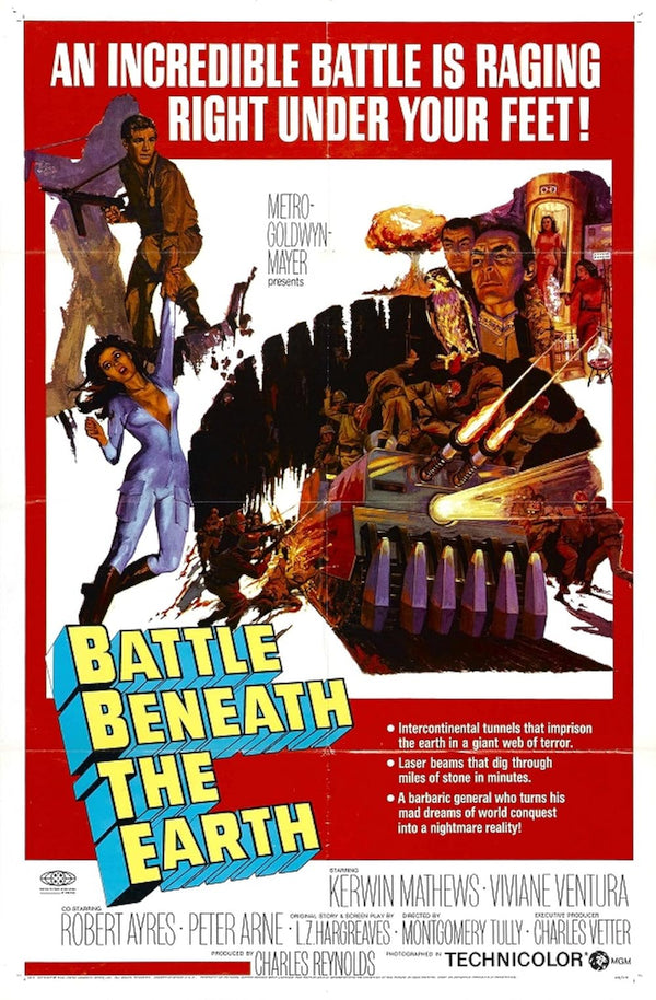 Battle Beneath The Earth (1967) - Classic Sci-Fi Thriller Poster Movie Poster | Film Wall Art Print