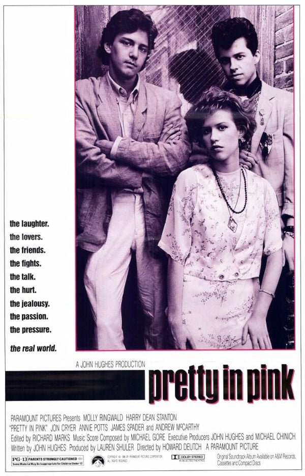 Pretty in Pink Movie Poster - 1986 John Hughes Classic Film Art Movie Poster | Film Wall Art Print