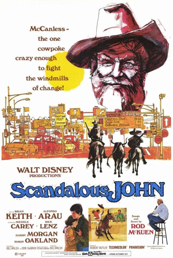 Scandalous John (1971) - Comedy, Drama, Family Movie Movie Poster | Film Wall Art Print