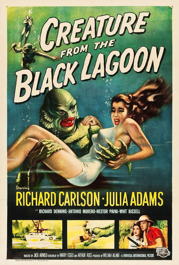 Creature From The Black Lagoon (Spanish) 1954 Horror Sci-Fi Poster Movie Poster | Film Wall Art Print