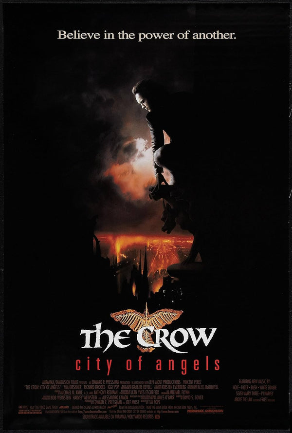 Crow: City Of Angels (1996) Action Crime Fantasy Movie Poster Movie Poster | Film Wall Art Print