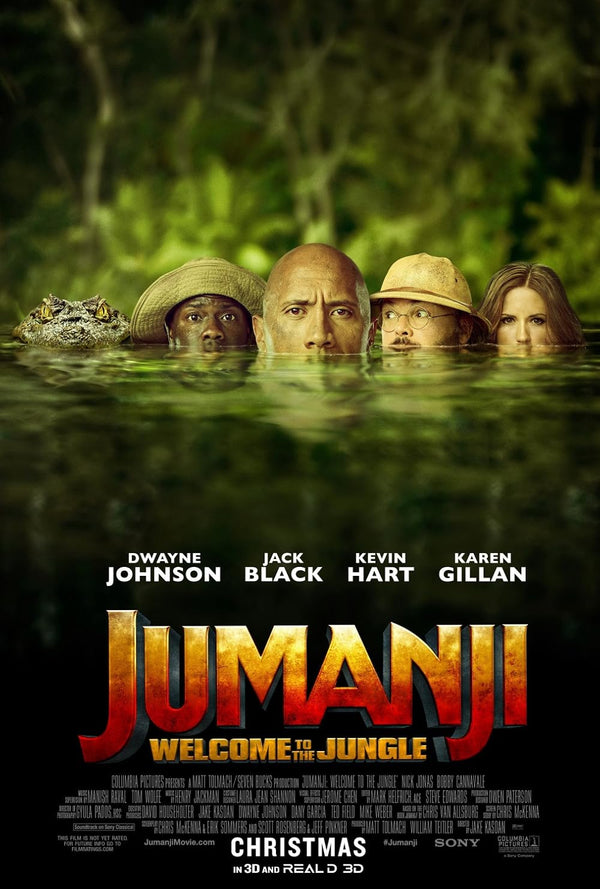 Jumanji: Welcome to the Jungle Action Adventure Comedy Movie Poster (2017) Movie Poster | Film Wall Art Print