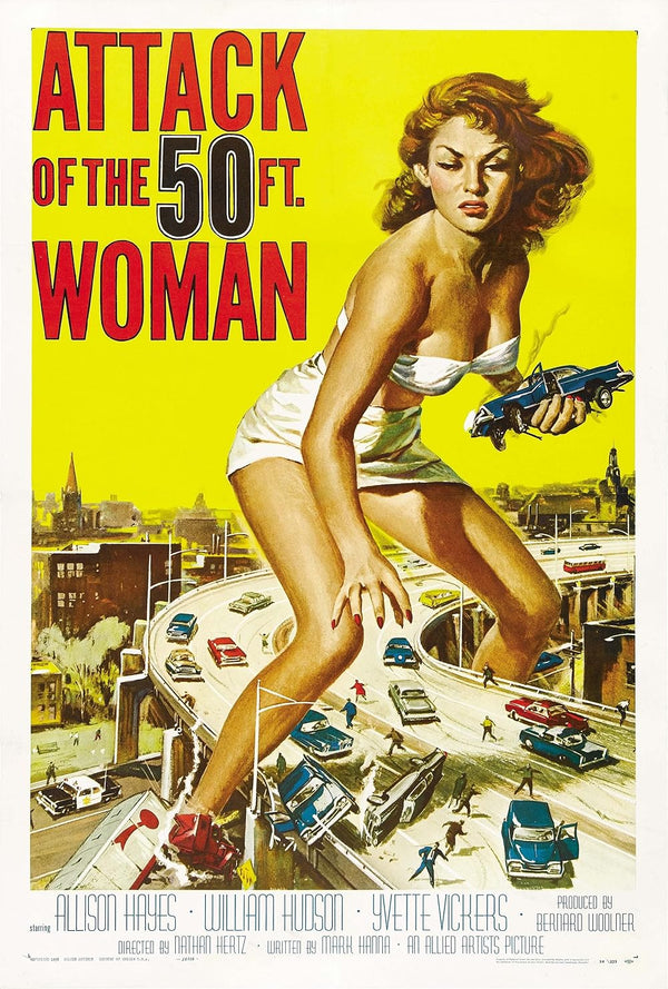 Attack of the 50 Foot Woman - Classic Sci-Fi Movie Poster Movie Poster | Film Wall Art Print