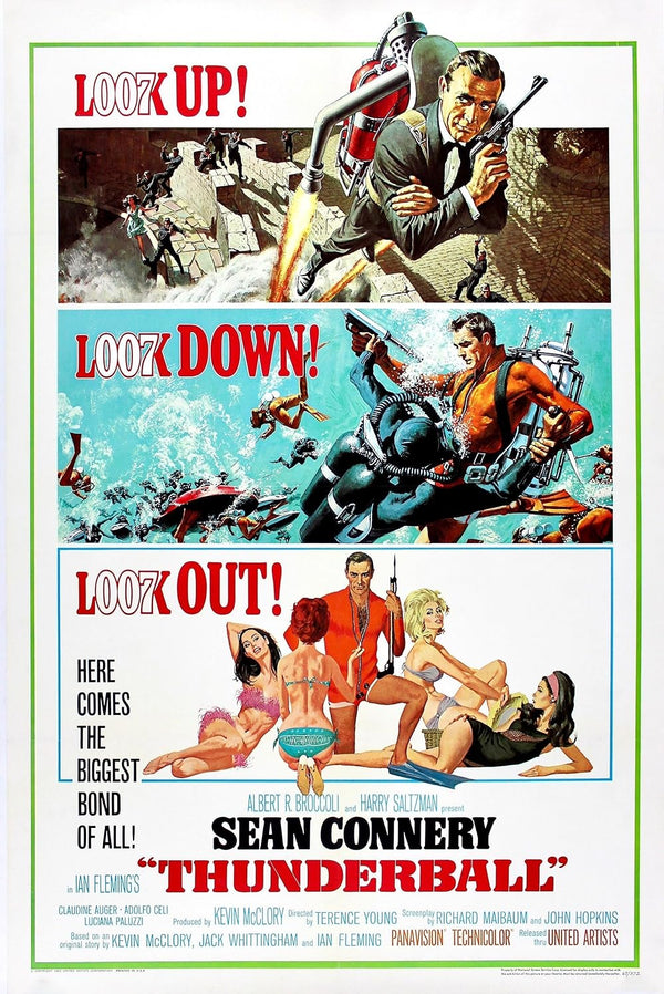 Thunderball Movie Poster - James Bond 007 Classic Film Art Movie Poster | Film Wall Art Print