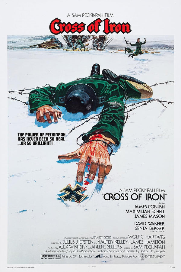 Cross of Iron (1977) - War Drama Movie Poster Movie Poster | Film Wall Art Print
