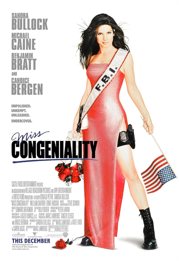 Miss Congeniality (2000) Movie Poster – Action, Comedy, Crime Movie Poster | Film Wall Art Print