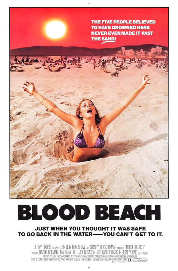 Blood Beach (1980) - Campy Horror-Comedy Sci-Fi B-Movie Movie Poster | Film Wall Art Print