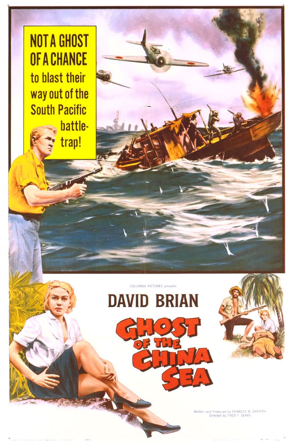 Ghost of the China Sea (1958) - War Drama Classic Movie Poster | Film Wall Art Print