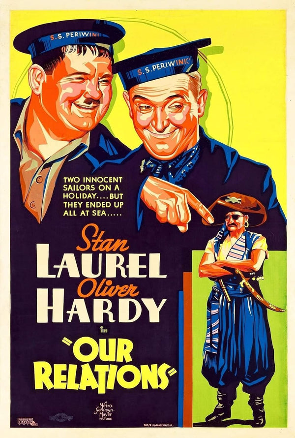 Our Relations (1936) - Hilarious Family Comedy Classic Movie Poster | Film Wall Art Print