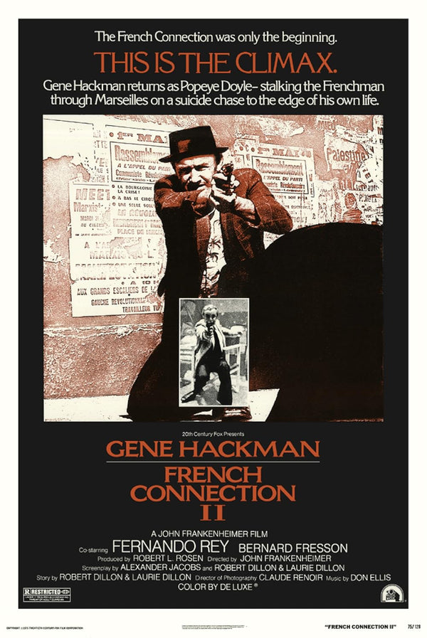 French Connection II (1975) – Action Crime Drama Movie Poster Movie Poster | Film Wall Art Print
