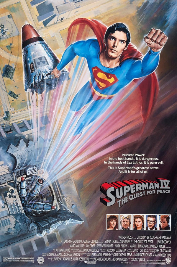 Superman IV: The Quest for Peace (1987) Action Poster Movie Poster | Film Wall Art Print