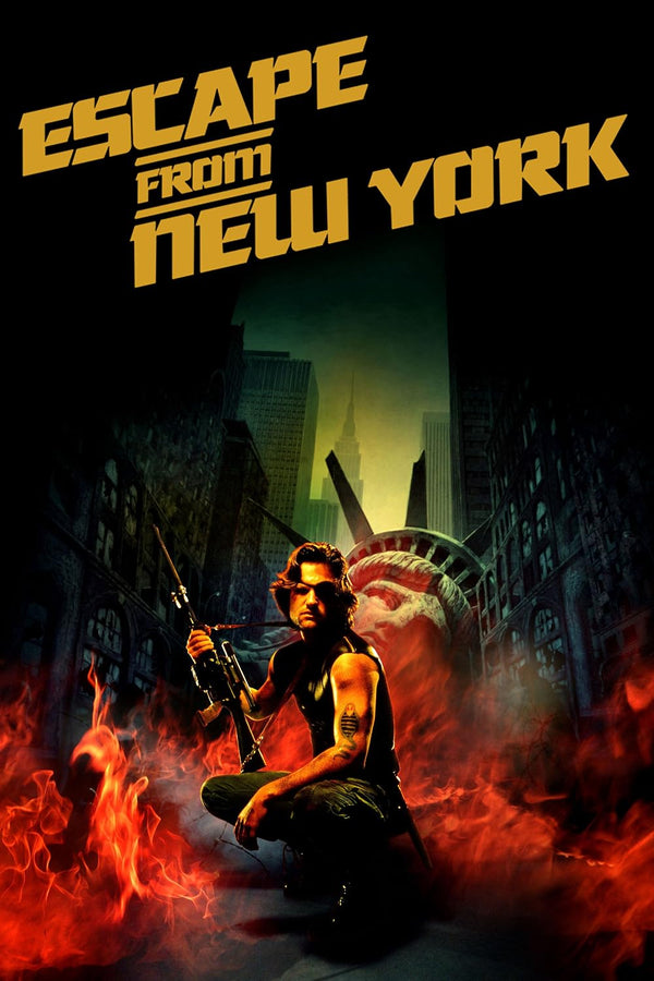 Kurt Russell in 'Escape From New York' Talk-Show Poster - Premium Movie Poster