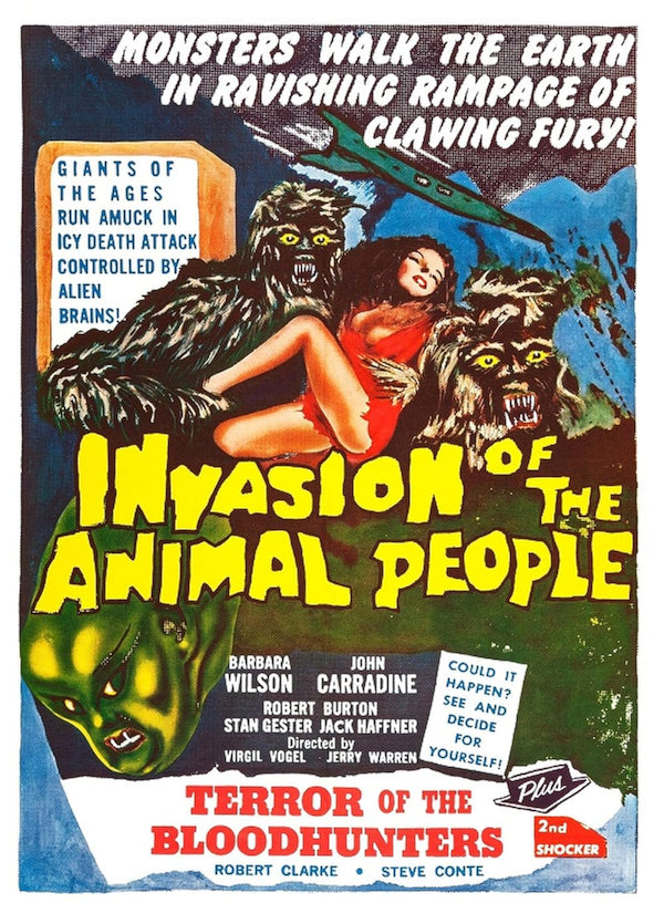 Invasion of the Animal People (1959) Horror Sci-Fi Poster Movie Poster | Film Wall Art Print