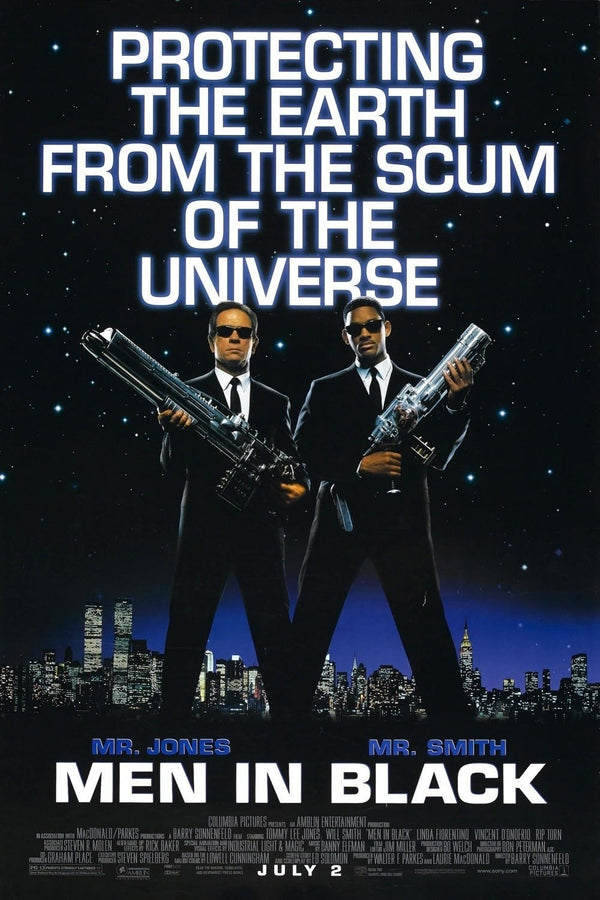 Men in Black Movie Poster - Classic Sci-Fi Action Film Movie Poster | Film Wall Art Print