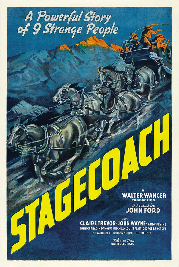 Stagecoach (1939) - Iconic Western Adventure Drama Poster Movie Poster | Film Wall Art Print