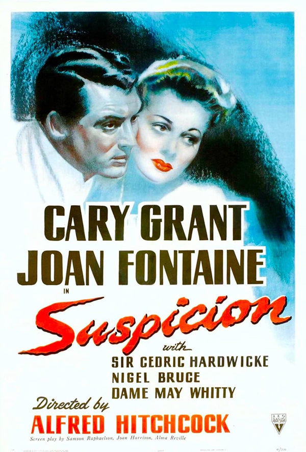 Suspicion (1941) - Classic Film Noir Mystery Drama Movie Poster | Film Wall Art Print