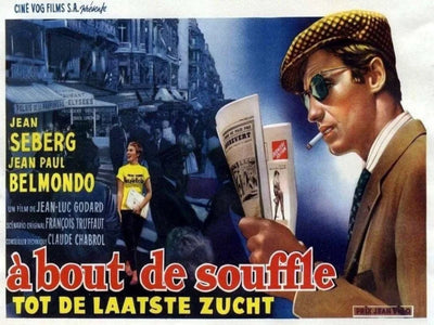 À bout de souffle (1960) - Jean-Luc Godard Classic French New Wave Film Movie Poster | Film Wall Art Print