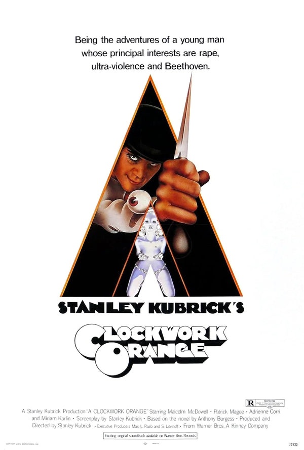 A Clockwork Orange Movie Poster - Iconic Stanley Kubrick Film Art Movie Poster | Film Wall Art Print