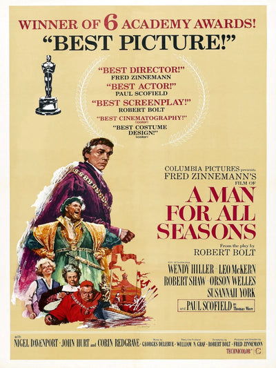 A Man for All Seasons Movie Poster - Classic Drama Film Art Movie Poster | Film Wall Art Print
