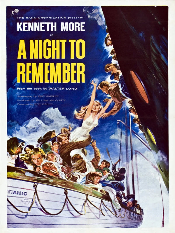 A Night To Remember Movie Poster - Classic Film Art Print Movie Poster | Film Wall Art Print