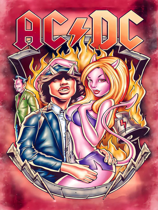 AC/DC Rock Band TV Episode Poster - Classic Rock Music Movie Poster | Film Wall Art Print