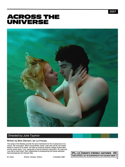 Across The Universe Minimalist Movie Poster Art Print Movie Poster | Film Wall Art Print