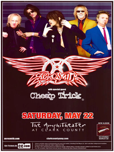 Aerosmith Live Concert at The Amphitheater Clark County Poster Movie Poster | Film Wall Art Print