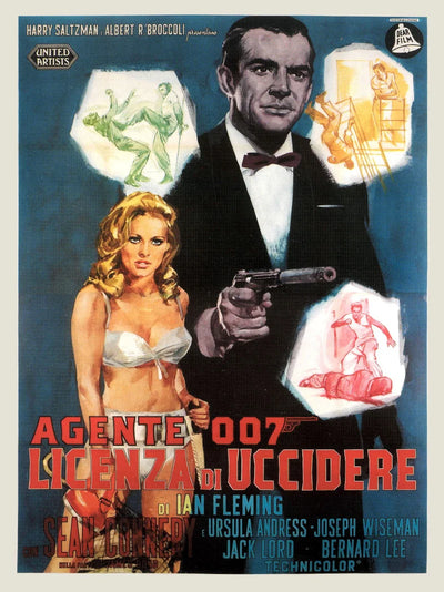 Agente 007 Licenza di Uccidere - James Bond Movie Poster Movie Poster | Film Wall Art Print