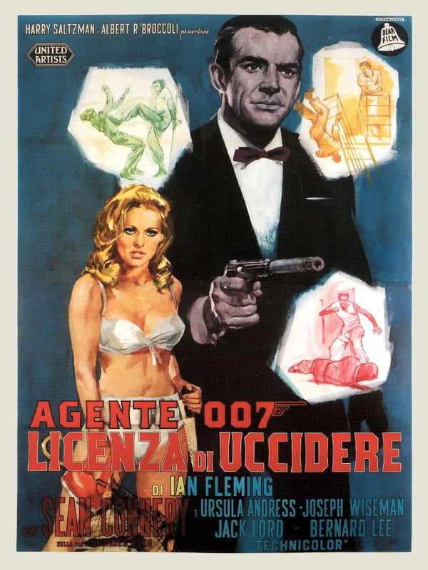 Agente 007 Licenza di Uccidere - James Bond Movie Poster Movie Poster | Film Wall Art Print