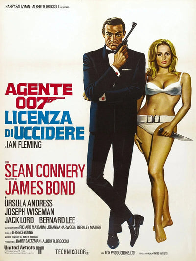 Agente 007 Licenza di Uccidere - Poster Originale James Bond Movie Poster | Film Wall Art Print