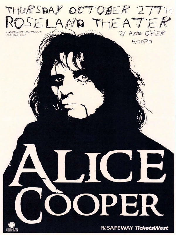 Alice Cooper Live at Roseland Theatre NYC – Concert Poster - Premium Movie Poster