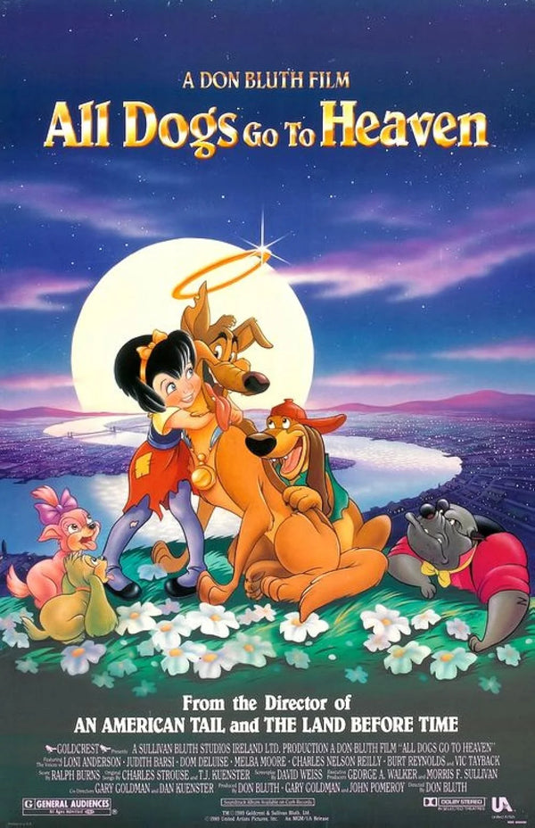 All Dogs Go to Heaven (1989) - Animated Adventure Comedy Poster Movie Poster | Film Wall Art Print