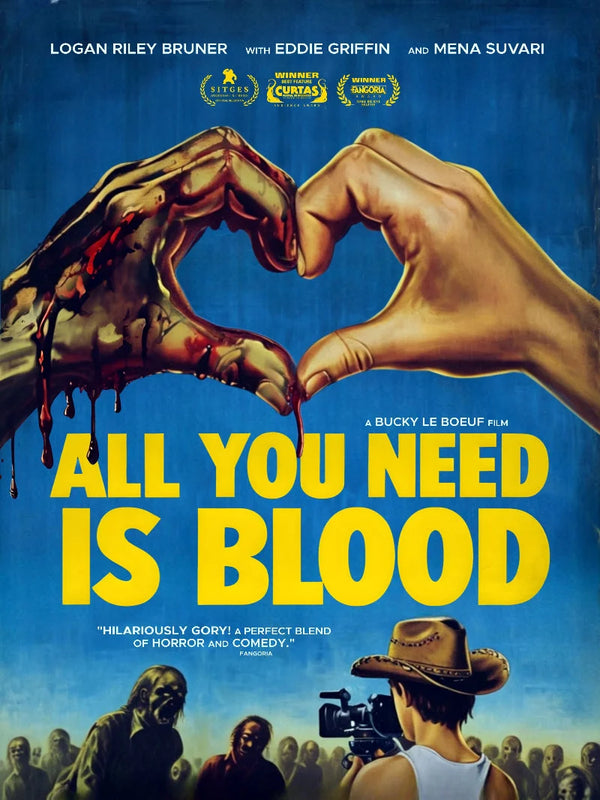 All You Need Is Blood Movie Poster - Horror Film Art Movie Poster | Film Wall Art Print