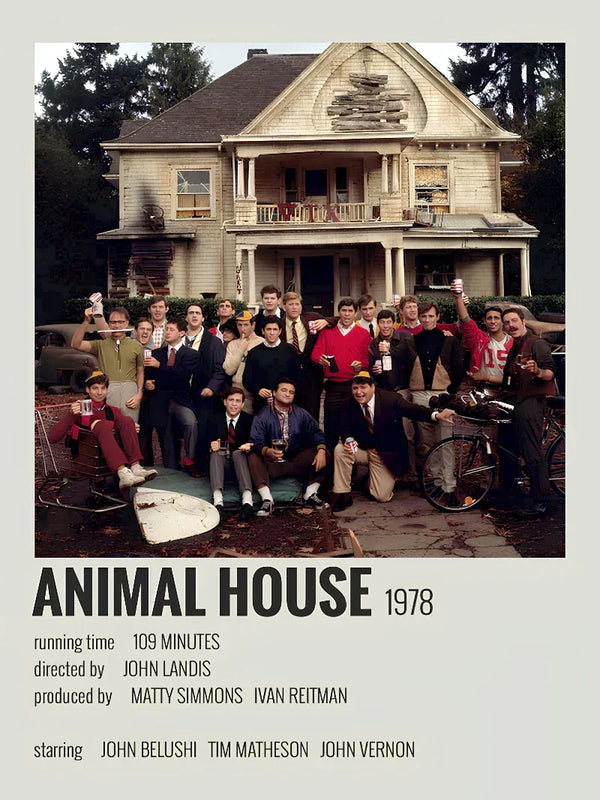 Animal House Minimalist Movie Poster Art Print Movie Poster | Film Wall Art Print