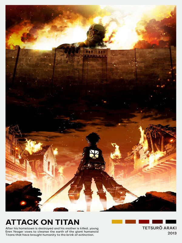 Attack on Titan Minimalist Movie Poster - Art Print Movie Poster | Film Wall Art Print