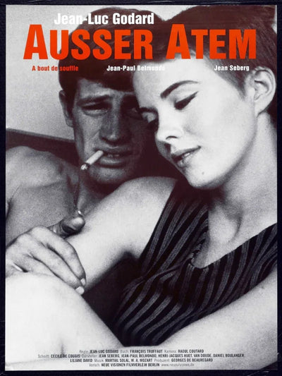 Ausser Atem Movie Poster - Classic French New Wave Cinema Art Movie Poster | Film Wall Art Print