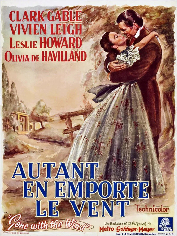 Autant en emporte le vent - Affiche de Film Iconique Movie Poster | Film Wall Art Print