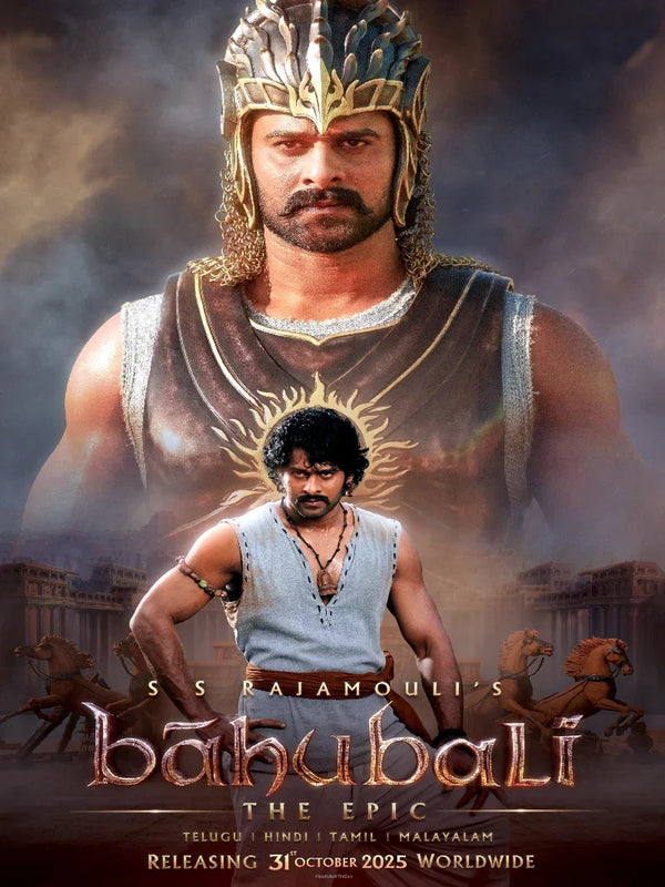 Baahubali The Epic Movie Poster - Indian Cinema Masterpiece Movie Poster | Film Wall Art Print