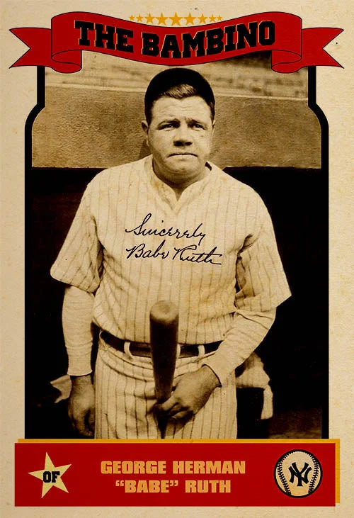 Babe Ruth 'Bambino': The Legend Behind the Bat Movie Poster | Film Wall Art Print