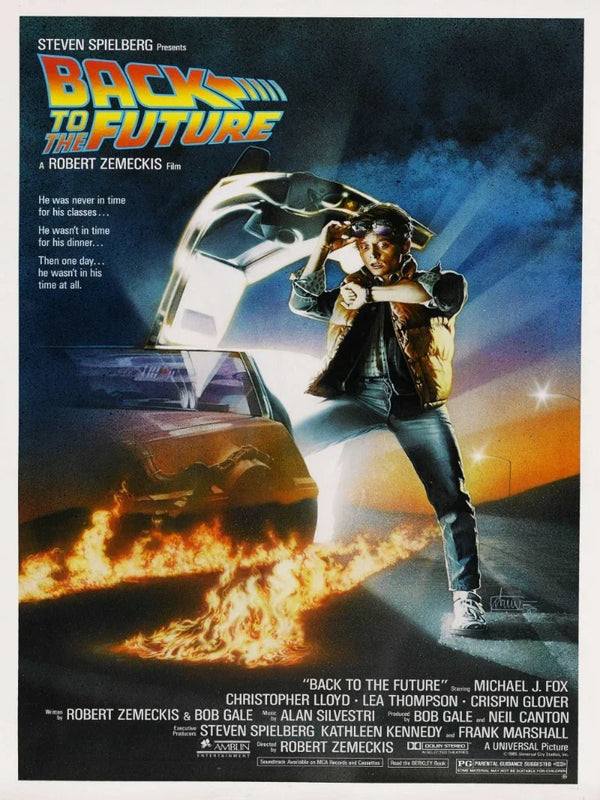 Back to the Future Movie Poster - Classic Sci-Fi Film Art Movie Poster | Film Wall Art Print