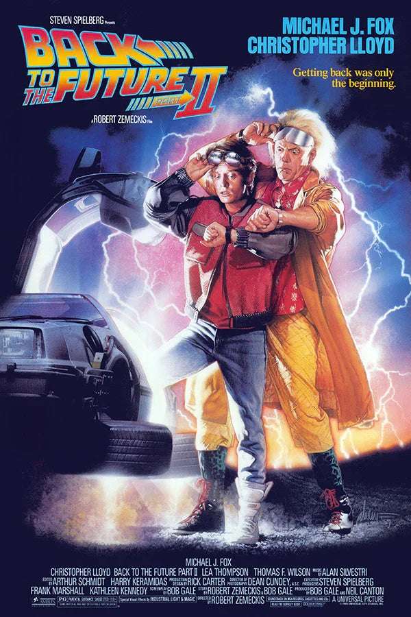 Back to the Future Part II Movie Poster - Iconic 1989 Sci-Fi Film Art Movie Poster | Film Wall Art Print