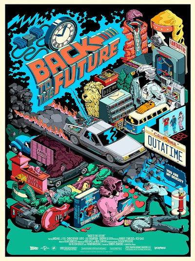 Back to the Future Movie Poster - Classic Sci-Fi Adventure Movie Poster | Film Wall Art Print