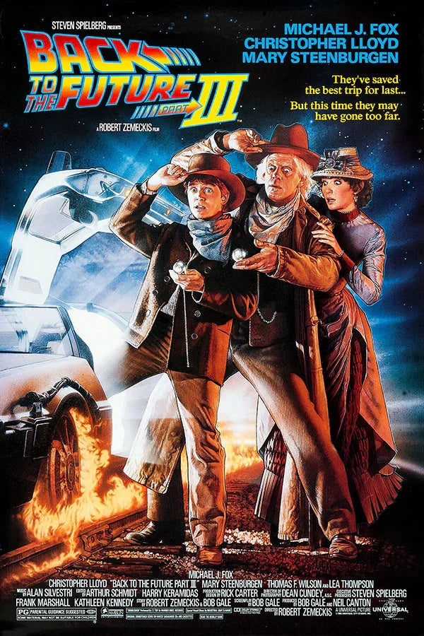 Back to the Future Part III Movie Poster - Western Adventure Movie Poster | Film Wall Art Print