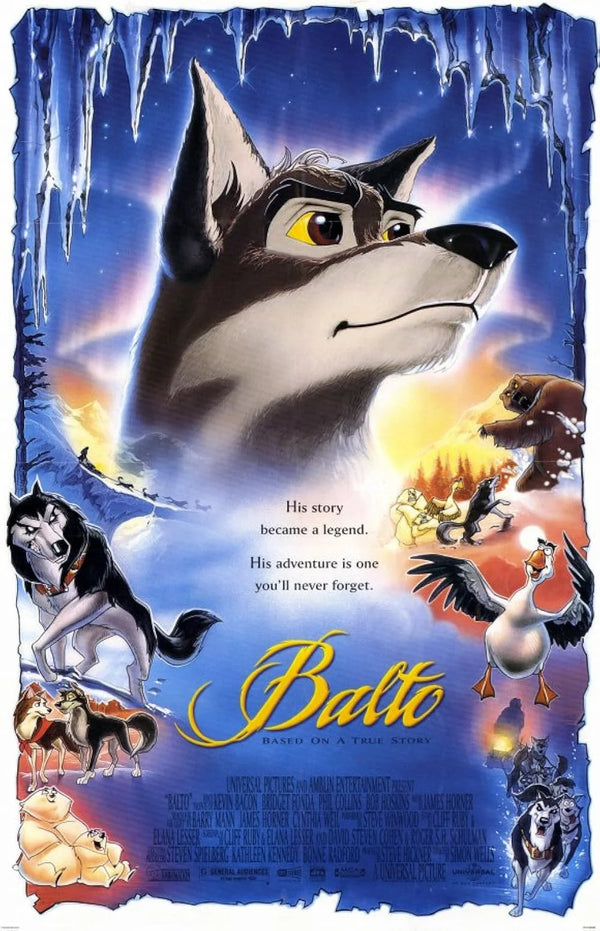 Balto (1995) – Heartwarming Animation Adventure for All Ages Movie Poster | Film Wall Art Print