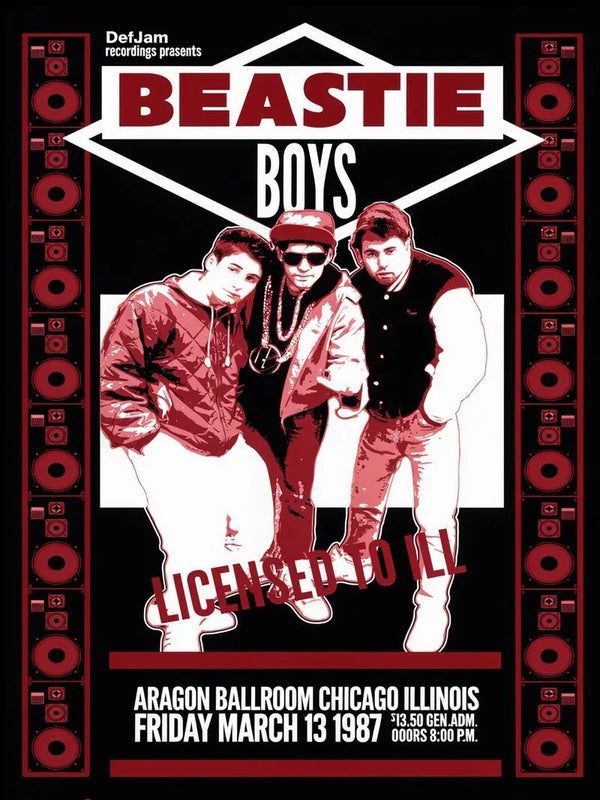Beastie Boys Aragon Ballroom Chicago 1987 Poster Movie Poster | Film Wall Art Print