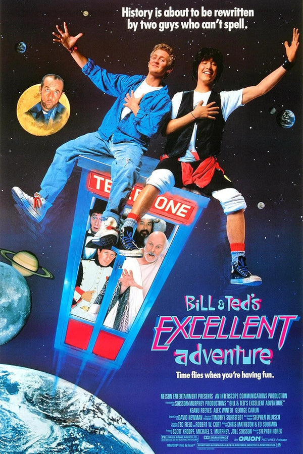 Bill and Ted's Excellent Adventure Movie Poster - Classic 80s Comedy Movie Poster | Film Wall Art Print