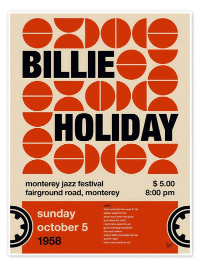 Billie Holiday at Monterey Jazz Festival Poster Movie Poster | Film Wall Art Print
