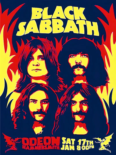 Black Sabbath at Odeon Hammersmith - Iconic Concert Poster Movie Poster | Film Wall Art Print
