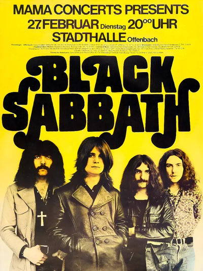 Black Sabbath Stadthalle Offenbach 1983 Concert Poster Movie Poster | Film Wall Art Print